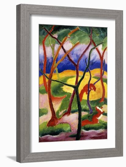 Playing Weasels-Franz Marc-Framed Giclee Print