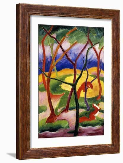 Playing Weasels-Franz Marc-Framed Giclee Print