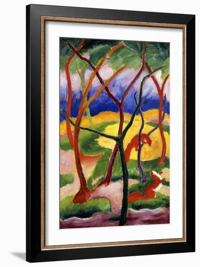 Playing Weasels-Franz Marc-Framed Giclee Print