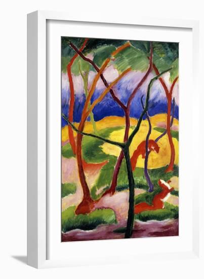 Playing Weasels-Franz Marc-Framed Giclee Print