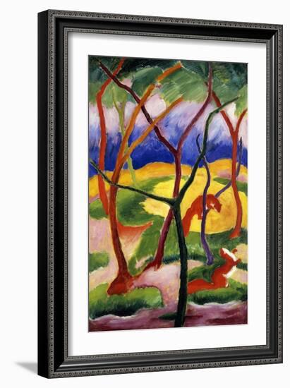 Playing Weasels-Franz Marc-Framed Giclee Print