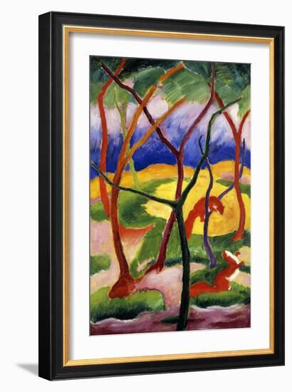 Playing Weasels-Franz Marc-Framed Giclee Print