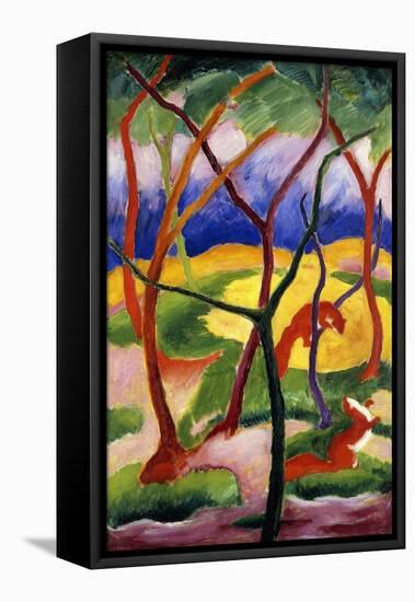 Playing Weasels-Franz Marc-Framed Premier Image Canvas