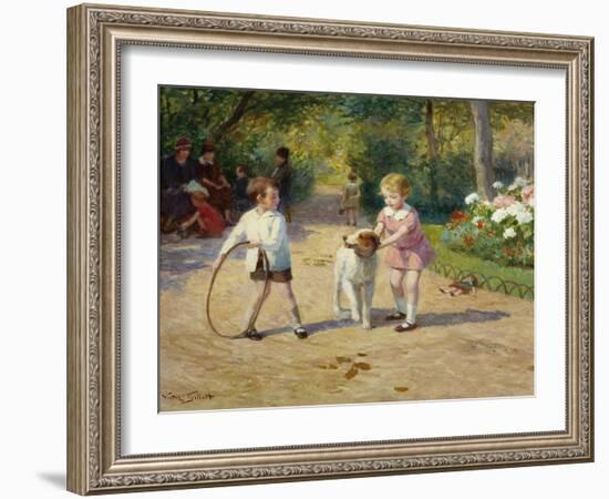 Playing with a Hoop-Victor Gabriel Gilbert-Framed Giclee Print