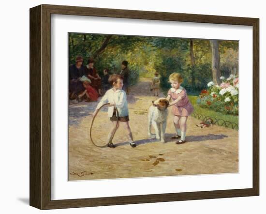 Playing with a Hoop-Victor Gabriel Gilbert-Framed Giclee Print