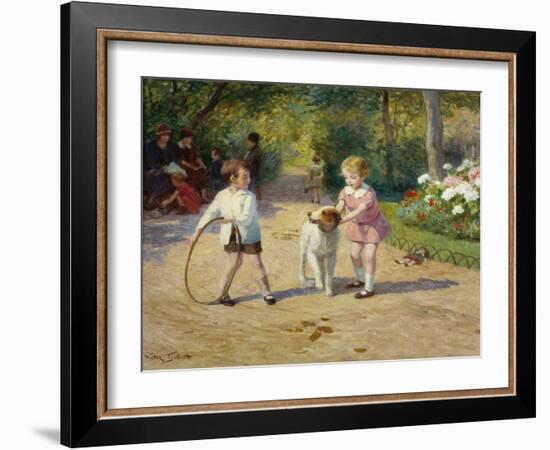 Playing with a Hoop-Victor Gabriel Gilbert-Framed Giclee Print