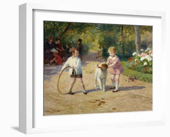 Playing with a Hoop-Victor Gabriel Gilbert-Framed Giclee Print