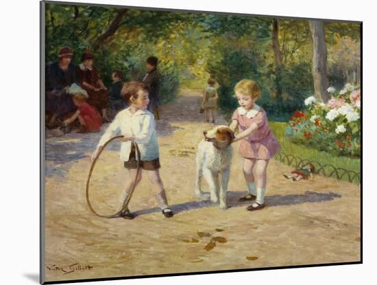 Playing with a Hoop-Victor Gabriel Gilbert-Mounted Giclee Print