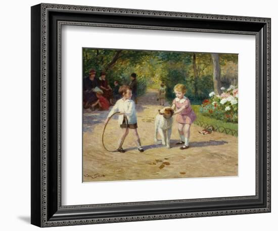 Playing with a Hoop-Victor Gabriel Gilbert-Framed Giclee Print