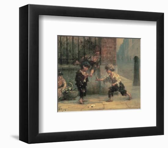 Playing with a Top-Albert Ludovici-Framed Premium Giclee Print