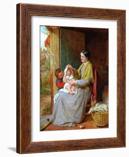 Playing With Baby, 1863-George Smith-Framed Giclee Print