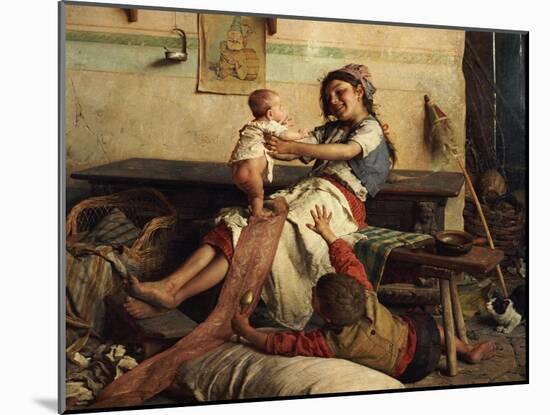Playing with Baby-Gaetano Chierici-Mounted Giclee Print