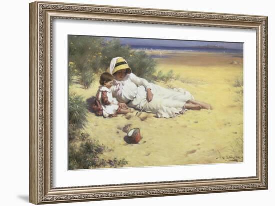 Playing with Mother-William Blacklock-Framed Giclee Print