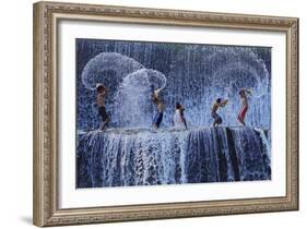 Playing With Splash-Angela Muliani Hartojo-Framed Giclee Print