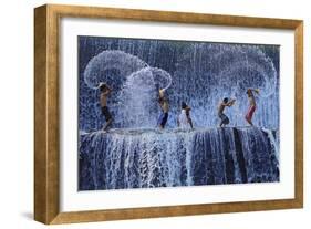 Playing With Splash-Angela Muliani Hartojo-Framed Giclee Print