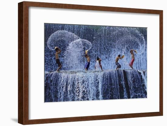 Playing With Splash-Angela Muliani Hartojo-Framed Giclee Print