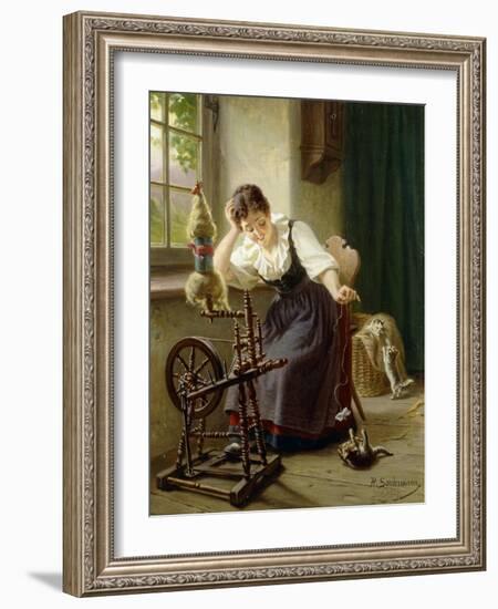 Playing with the Cat-Sondermann Herman-Framed Giclee Print