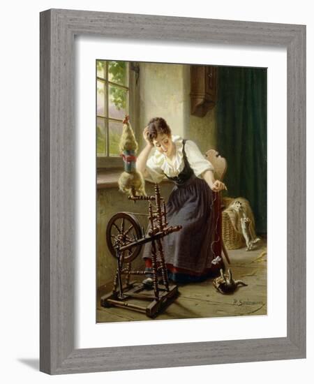 Playing with the Cat-Sondermann Herman-Framed Giclee Print