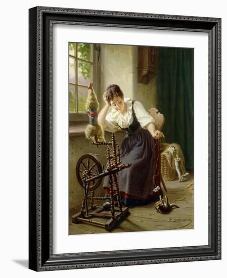 Playing with the Cat-Sondermann Herman-Framed Giclee Print