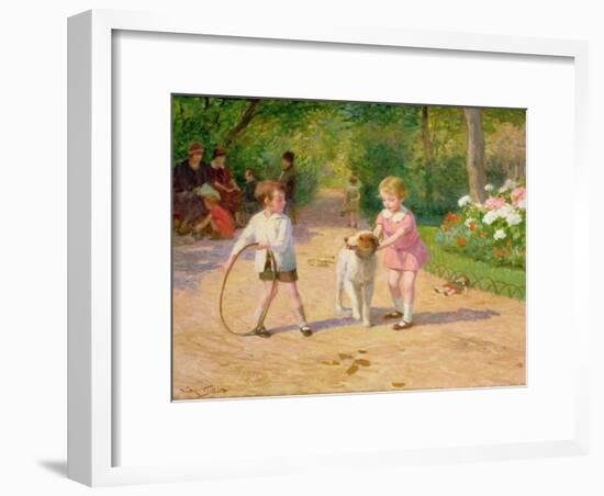 Playing with the Hoop-Victor Gabriel Gilbert-Framed Giclee Print