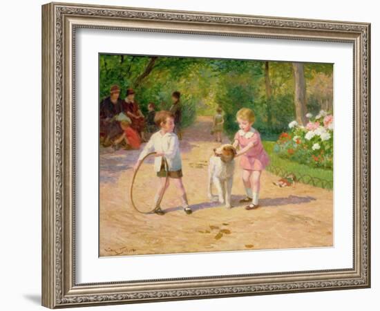 Playing with the Hoop-Victor Gabriel Gilbert-Framed Giclee Print