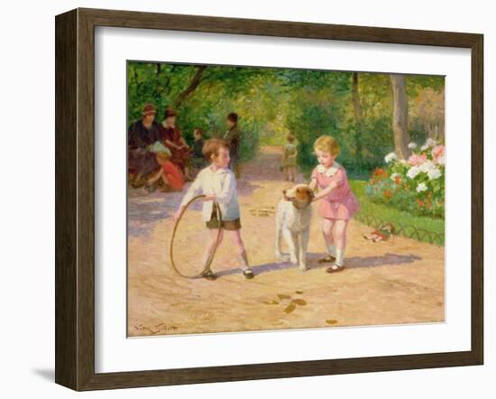 Playing with the Hoop-Victor Gabriel Gilbert-Framed Giclee Print