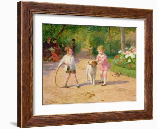 Playing with the Hoop-Victor Gabriel Gilbert-Framed Giclee Print