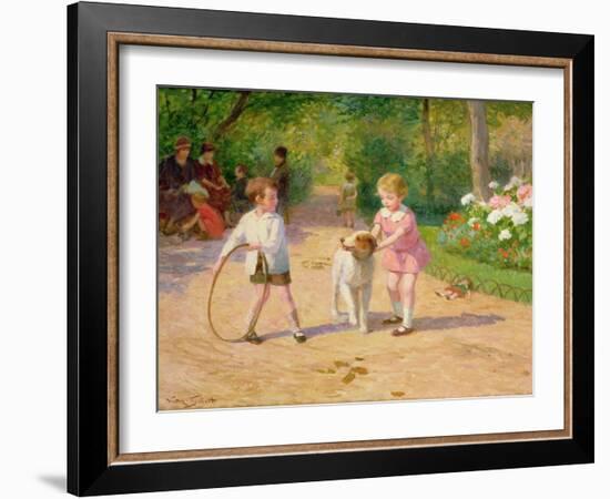 Playing with the Hoop-Victor Gabriel Gilbert-Framed Giclee Print