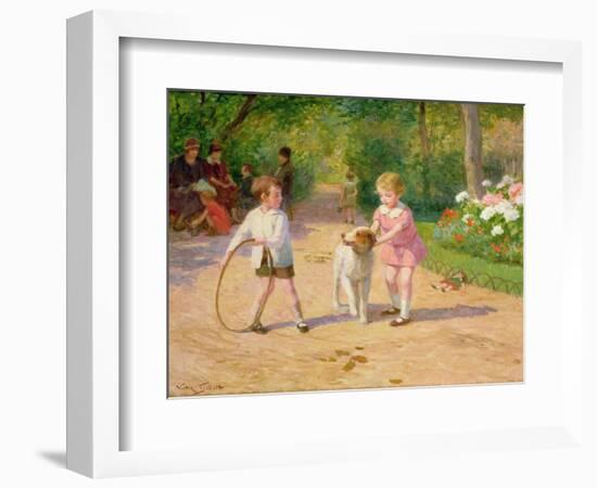 Playing with the Hoop-Victor Gabriel Gilbert-Framed Giclee Print