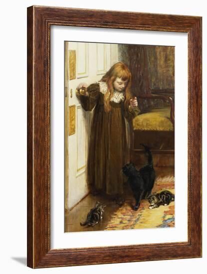 Playing with the Kittens, 1897-Edith Grey-Framed Giclee Print