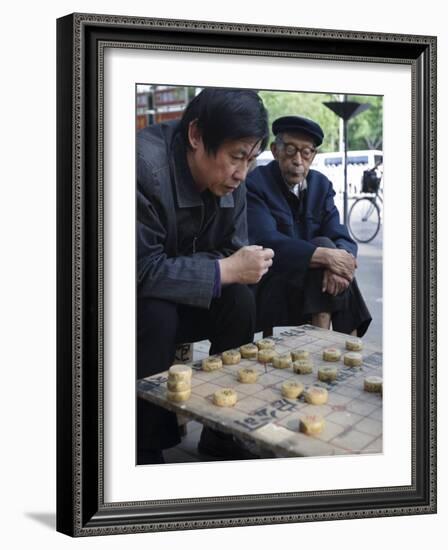 Playing Xiangqi, Chinese Chess, on the Streets of Beijing, China-Andrew Mcconnell-Framed Photographic Print