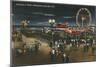 Playland at Night, Wildwood-by-the-Sea, New Jersey-null-Mounted Art Print