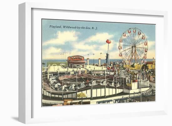 Playland, Wildwood-by-the-Sea, New Jersey-null-Framed Art Print