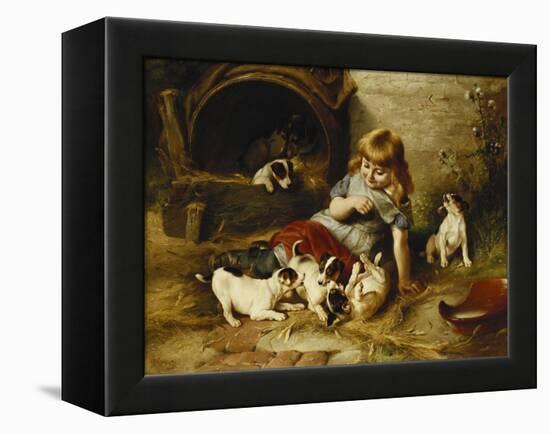 Playmates, 1890-Walter Hunt-Framed Premier Image Canvas