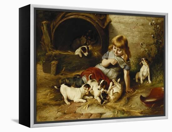 Playmates, 1890-Walter Hunt-Framed Premier Image Canvas