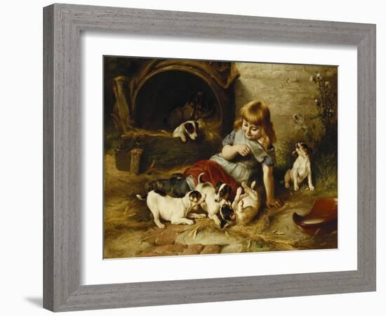 Playmates, 1890-Walter Hunt-Framed Giclee Print