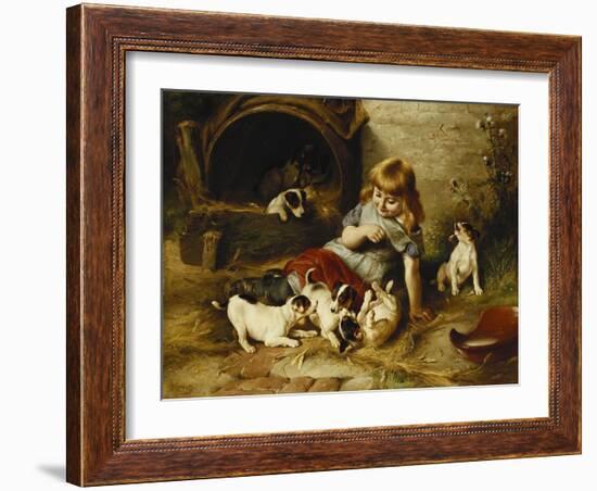 Playmates, 1890-Walter Hunt-Framed Giclee Print