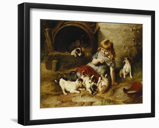 Playmates, 1890-Walter Hunt-Framed Giclee Print