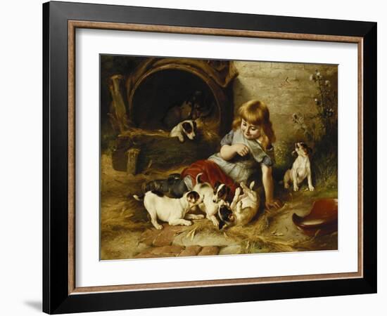 Playmates, 1890-Walter Hunt-Framed Giclee Print