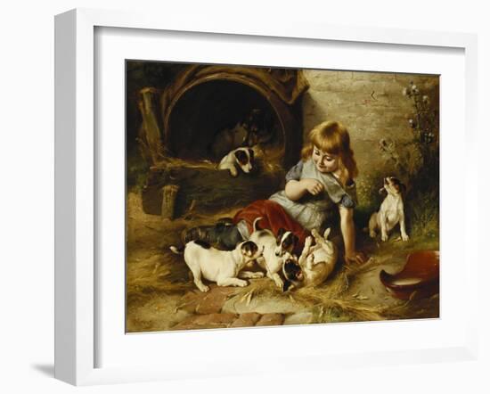 Playmates, 1890-Walter Hunt-Framed Giclee Print