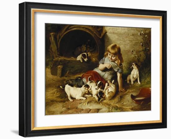 Playmates, 1890-Walter Hunt-Framed Giclee Print