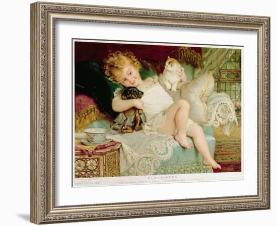 Playmates, from the Pears Annual, 1903-Emile Munier-Framed Giclee Print