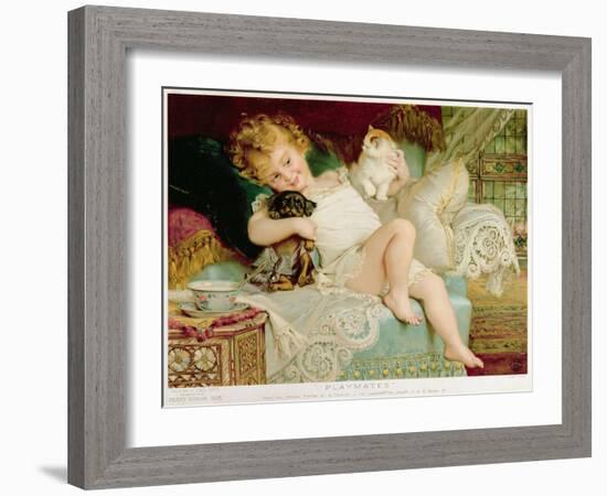 Playmates, from the Pears Annual, 1903-Emile Munier-Framed Giclee Print