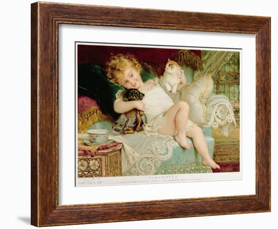 Playmates, from the Pears Annual, 1903-Emile Munier-Framed Giclee Print