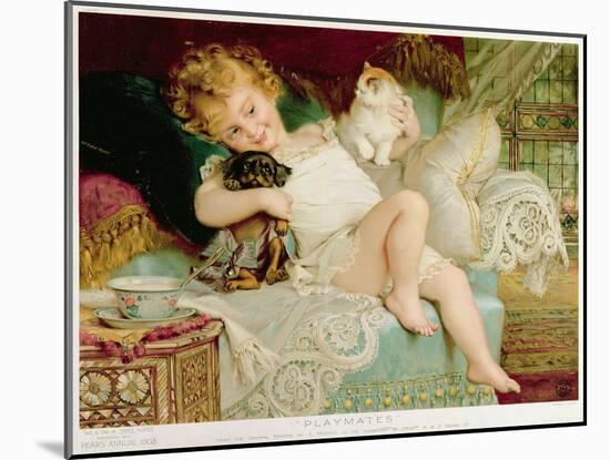 Playmates, from the Pears Annual, 1903-Emile Munier-Mounted Giclee Print