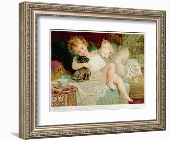 Playmates, from the Pears Annual, 1903-Emile Munier-Framed Giclee Print