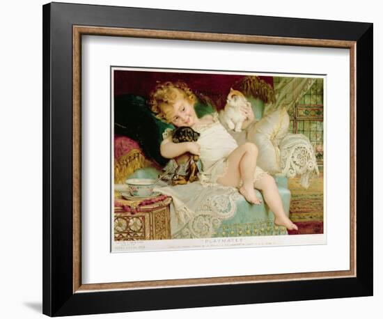 Playmates, from the Pears Annual, 1903-Emile Munier-Framed Giclee Print