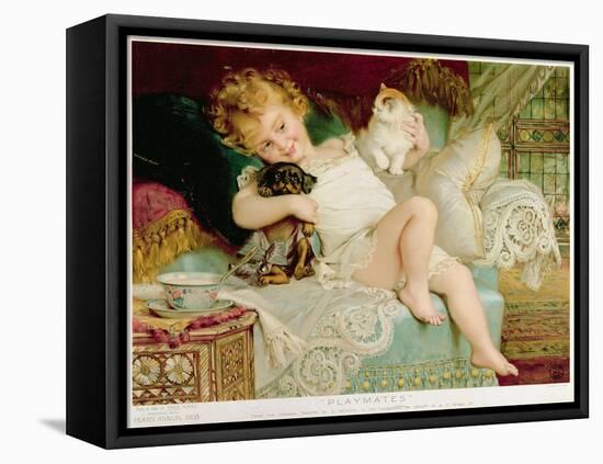 Playmates, from the Pears Annual, 1903-Emile Munier-Framed Premier Image Canvas