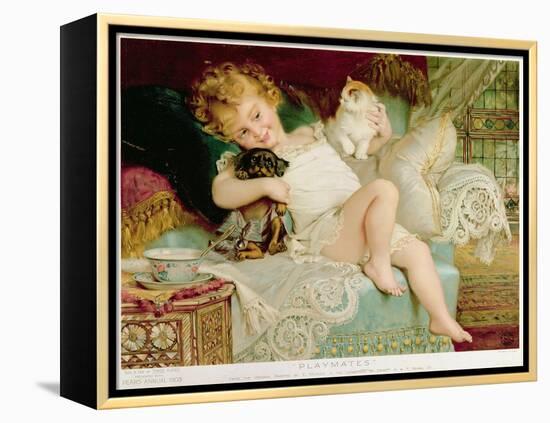 Playmates, from the Pears Annual, 1903-Emile Munier-Framed Premier Image Canvas