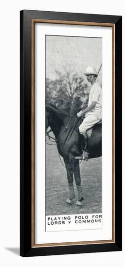 'Playng Polo for Lords v Commons', c1930 (1937)-Unknown-Framed Photographic Print